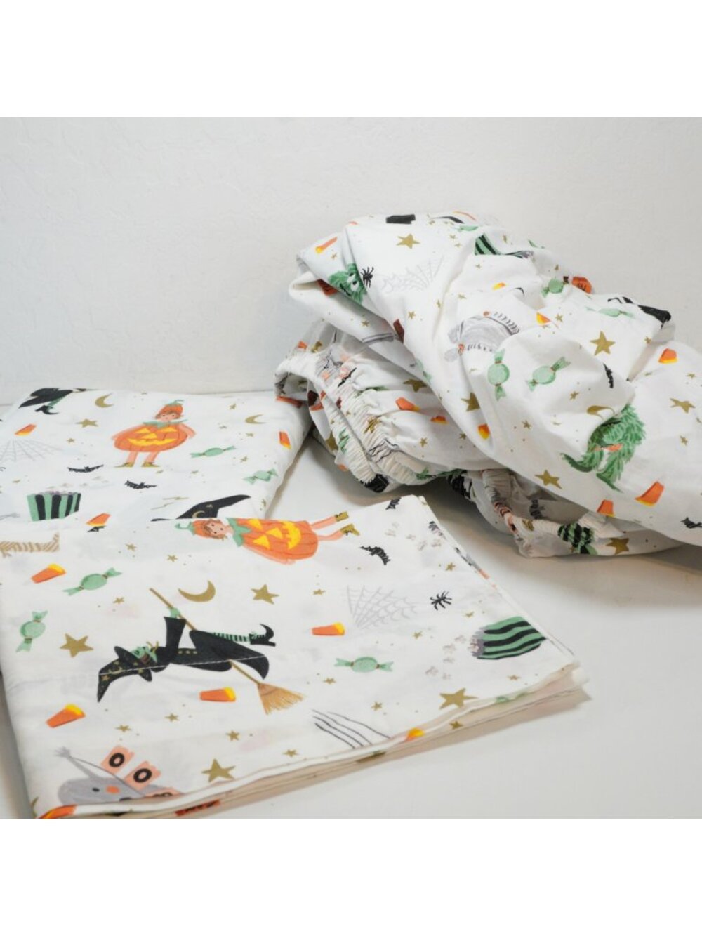 Pottery Barn Teen Rifle Paper Co XL Twin Glow in the Dark Halloween Sheet Set